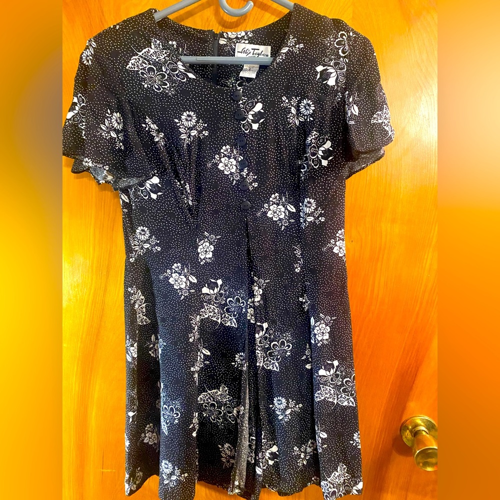 Girls “JULIA TAYLOR” black and white dress with coolots or shorts